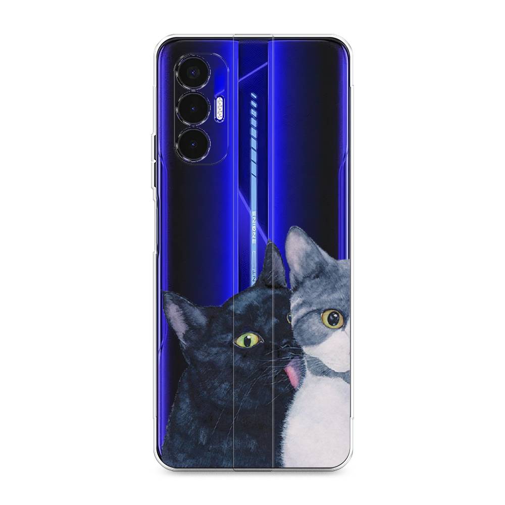 

Чехол Awog на Tecno Pova 3 "Кошачья любовь", Разноцветный, 301550-1