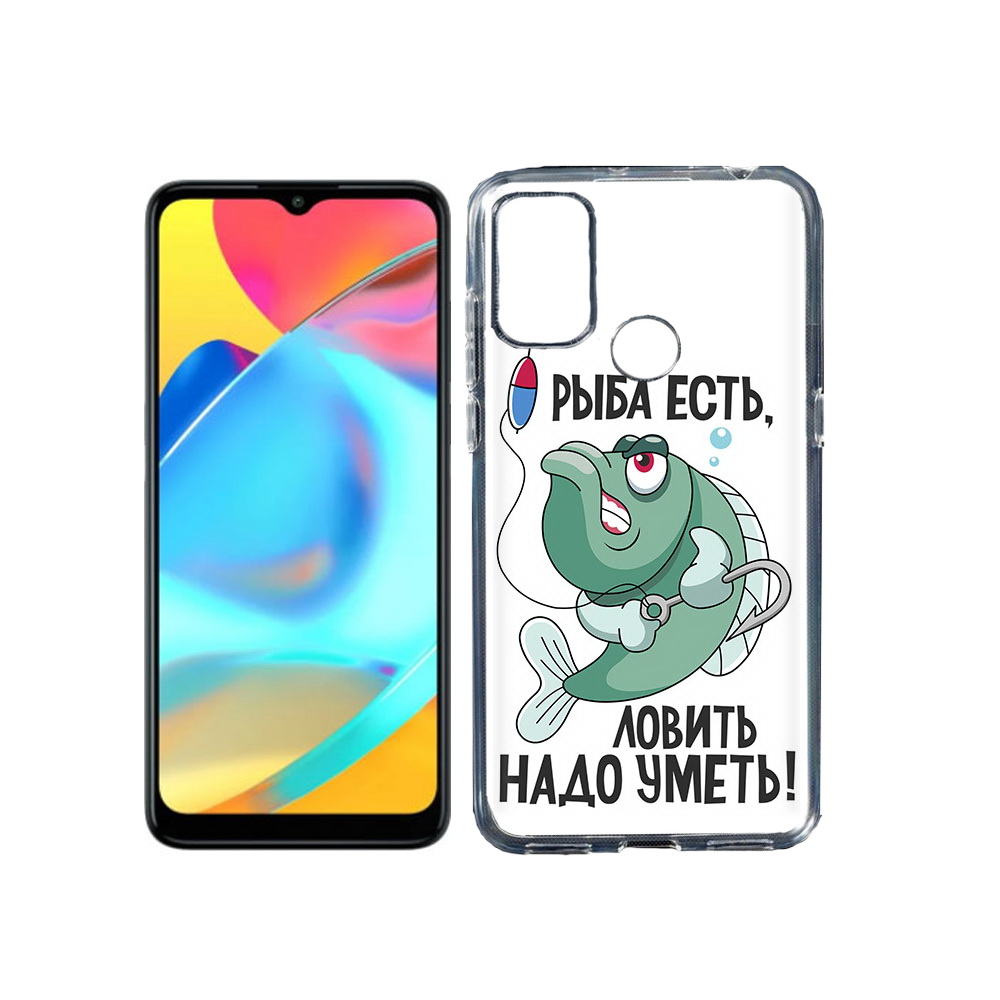 

Чехол MyPads Tocco для Alcatel 3L 6056H (2021) Рыба есть ,ловить надо уметь, Прозрачный, Tocco