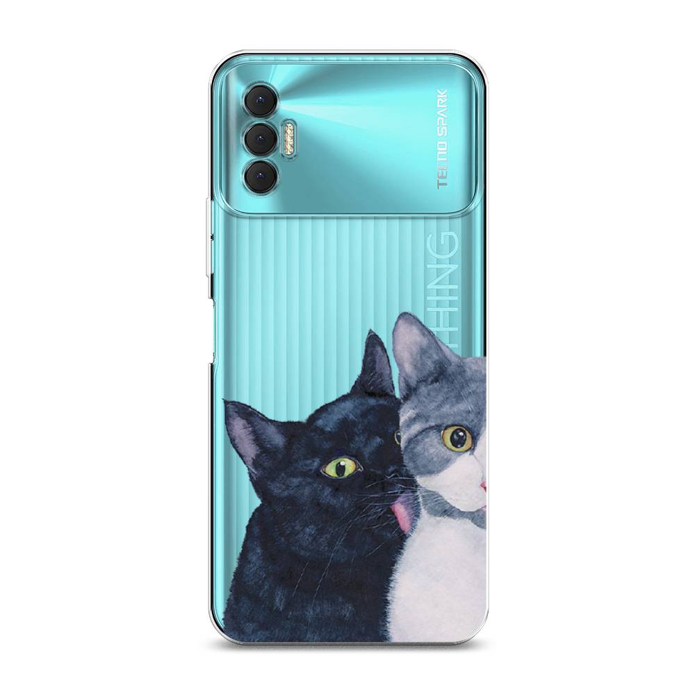 

Чехол Awog на Tecno Spark 8P "Кошачья любовь", Разноцветный, 301450-1