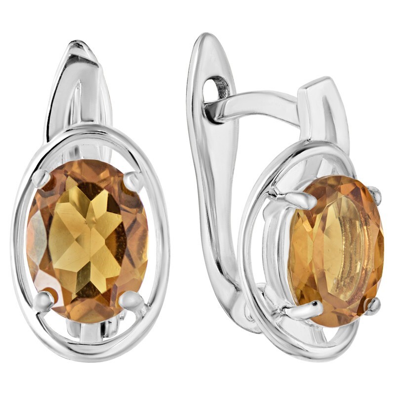 

Серьги из серебра с цитрином LAZURIT-ONLINE 8541WR, 8541WR