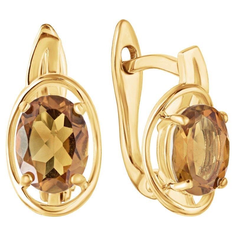 

Серьги из серебра с цитрином LAZURIT-ONLINE 8541YG, 8541YG