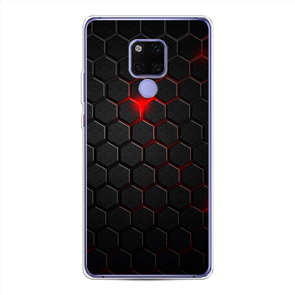 фото Чехол awog "фон соты красные" для huawei mate 20x