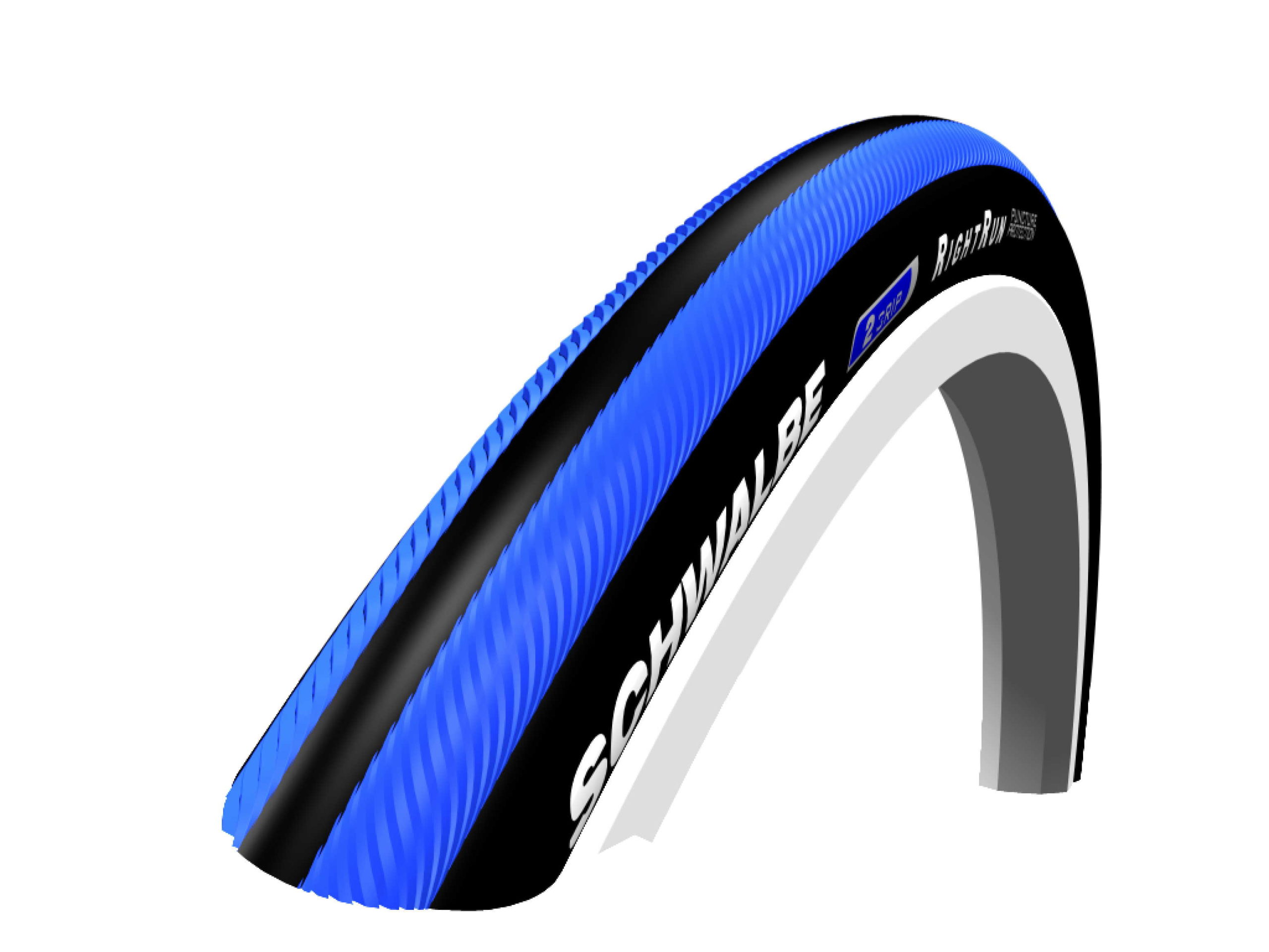 Велопокрышка 24x1.00 (25-540) RIGHTRUN черно-синяя SCHWALBE