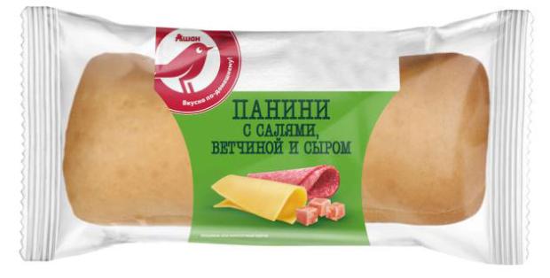 

Панини АШАН Красная Птица с салями ветчиной и сыром, 190 г
