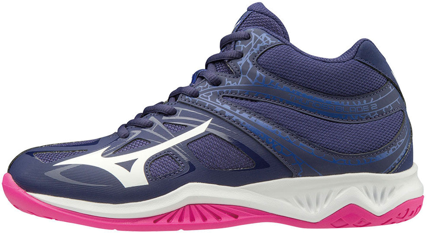 

Кроссовки женские Mizuno Thunder Blade 2 Mid синие 7 UK, Thunder Blade 2 Mid