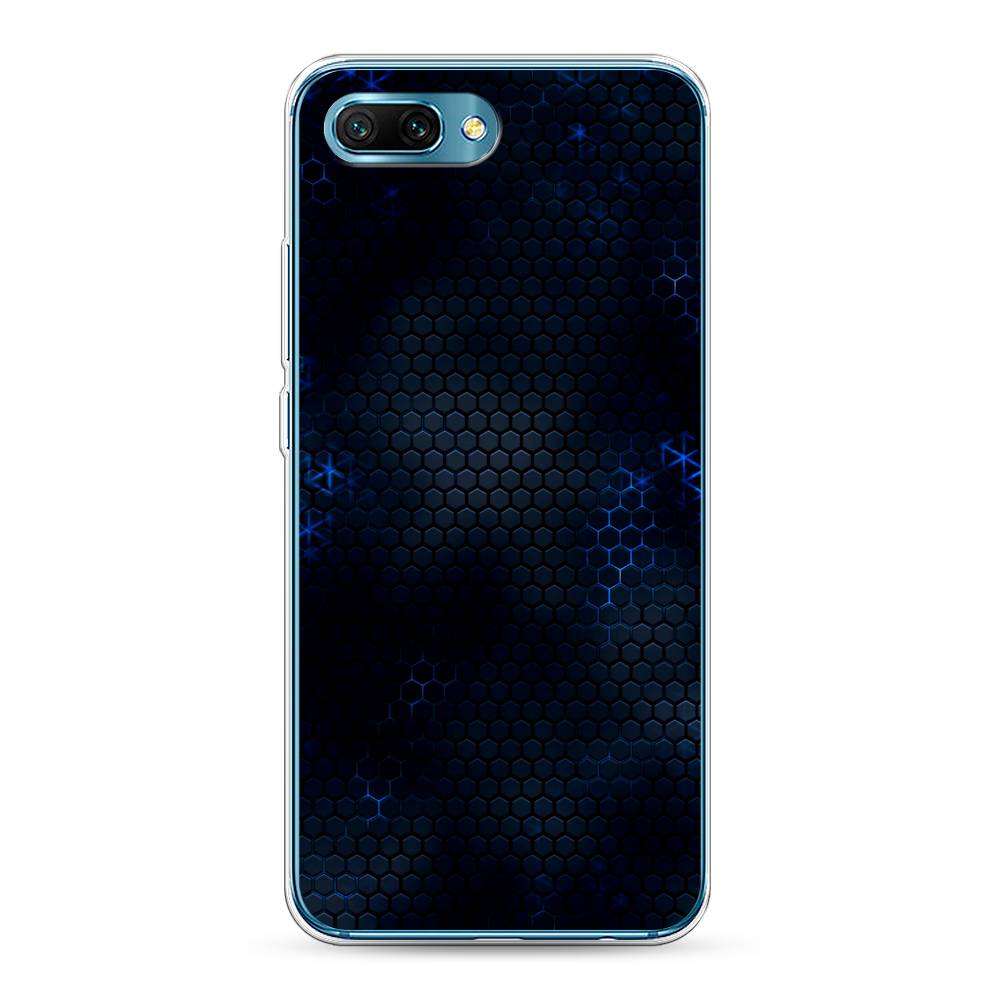 фото Чехол awog "фон соты синие" для honor 10