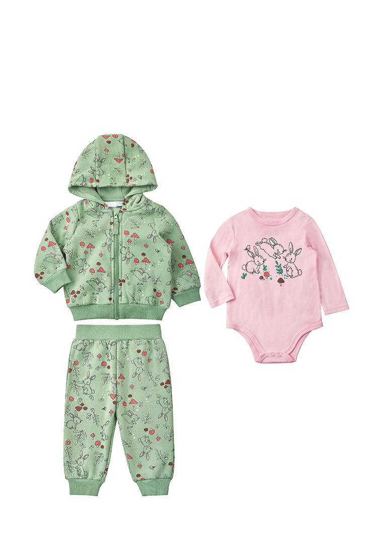 

Комплект одежды Kari Baby AW23B01703301, зеленый; розовый, 80, AW23B01703301
