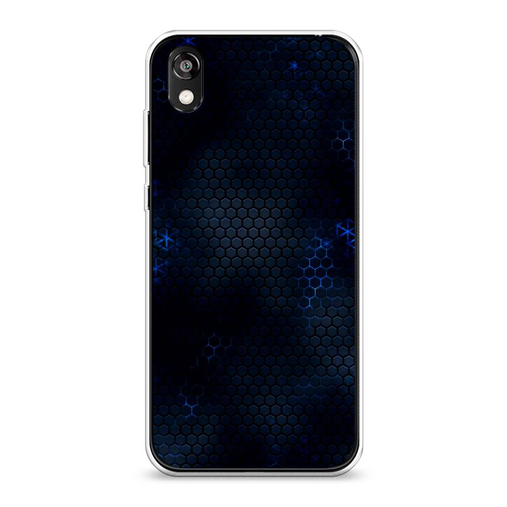 фото Чехол awog "фон соты синие" для honor 8s