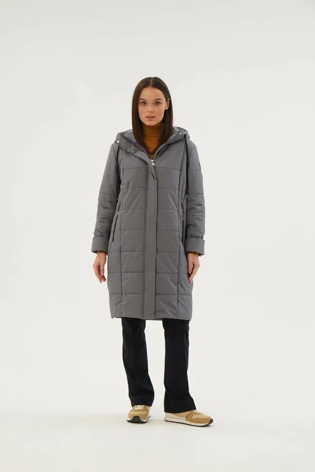 

Пальто женское ZARA 3427711 черное S (доставка из-за рубежа), Серый, 28-3005-10