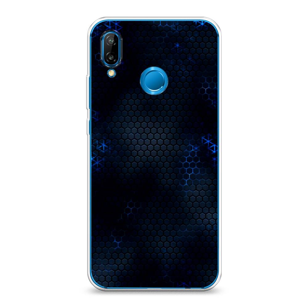 

Чехол Awog "Фон соты синие" для Huawei Nova 3E, 65650-3