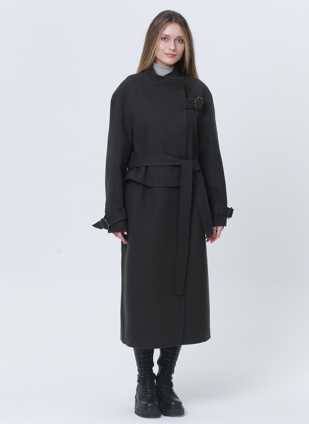 Пальто женское Crosario 66876 черное 52 RU