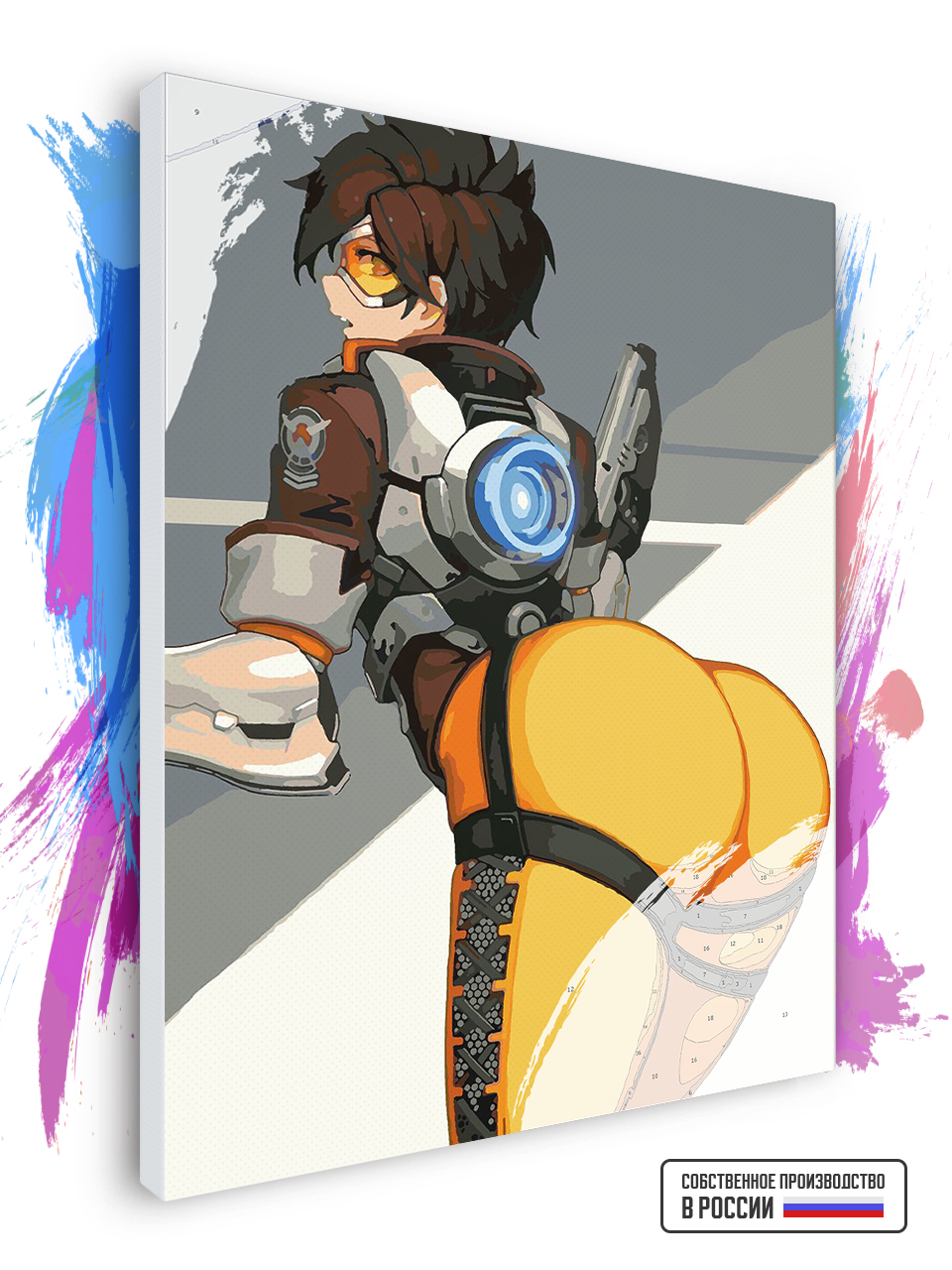 

Картина по номерам Красиво Красим на холсте Overwatch Girl 90 х 120 см, 77189