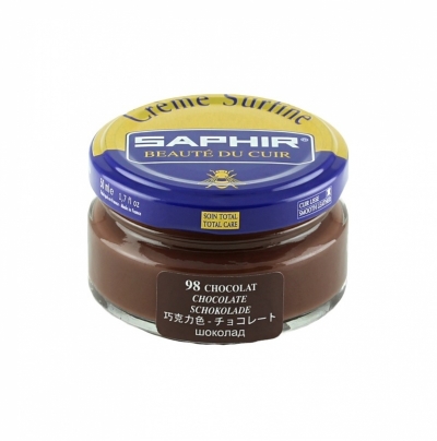 Крем для обуви Saphir Creme Surfine шоколад 50 мл Франция коричневый