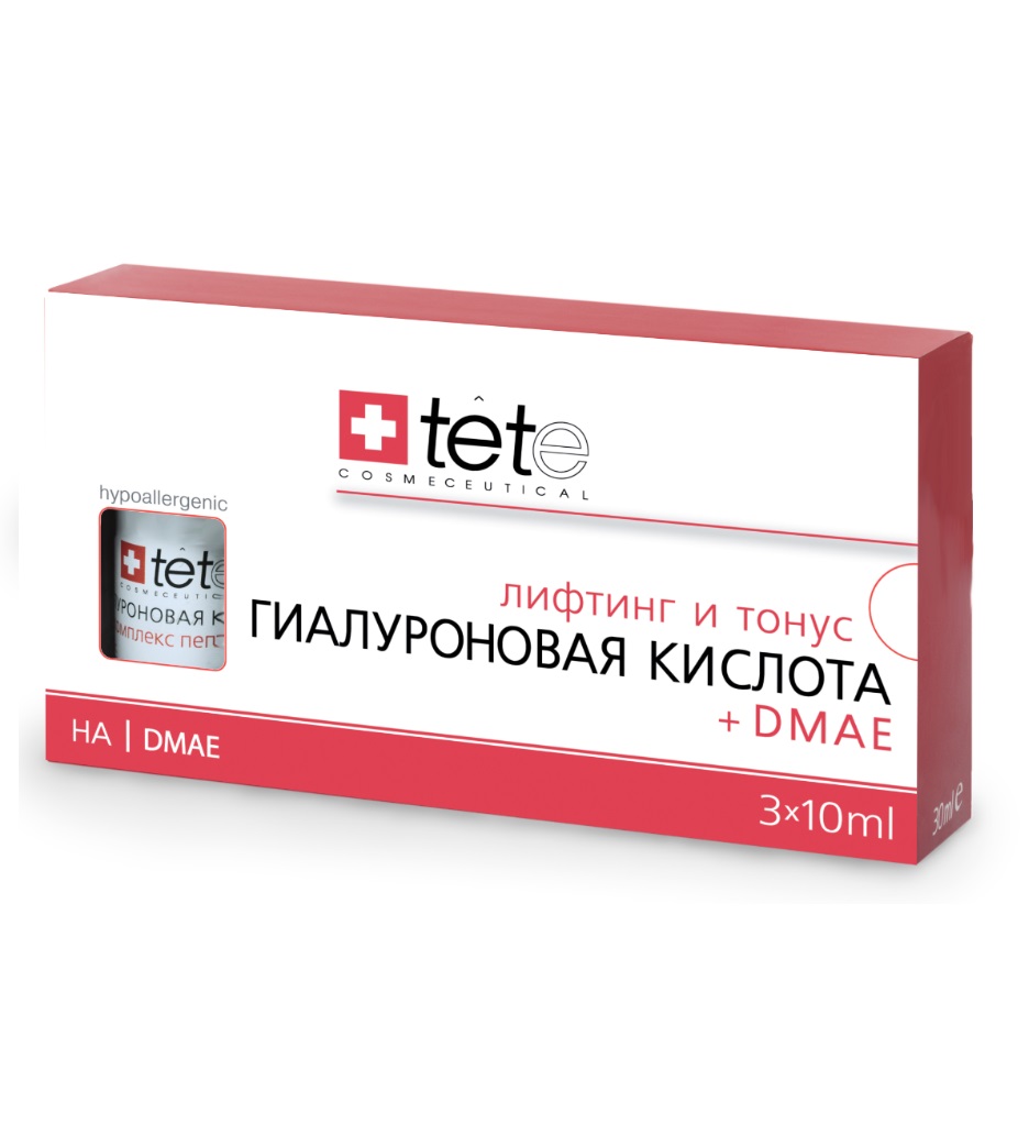 Гиалуроновая кислота с ДМАЭ TETe Cosmeceutical Hyaluronic Acid + DMAE биокомплекс для восстановления овала лица tete cosmeceutical biocomplex 45