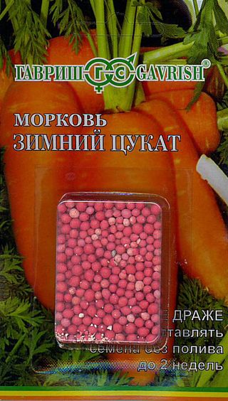 

Семена. Морковь гранулированная "Зимний цукат" (300 штук, гель)