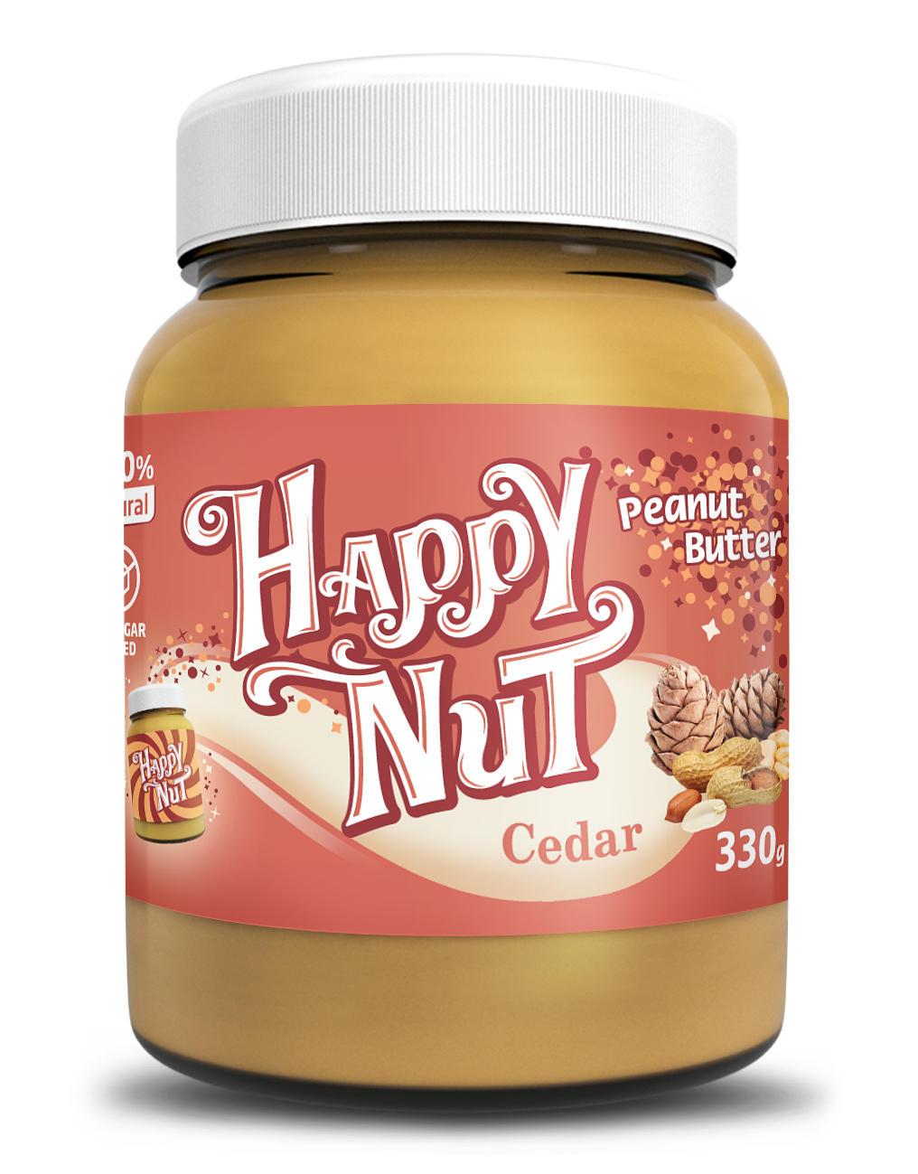 

Арахисовая паста Happy Nut Cedar с кедром 330 г