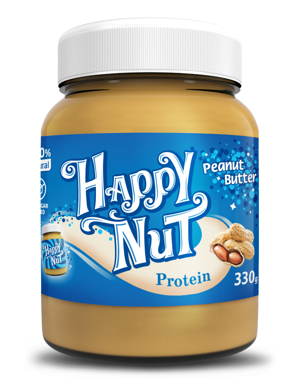 фото Арахисовая паста happy nut protein с протеином 330 г