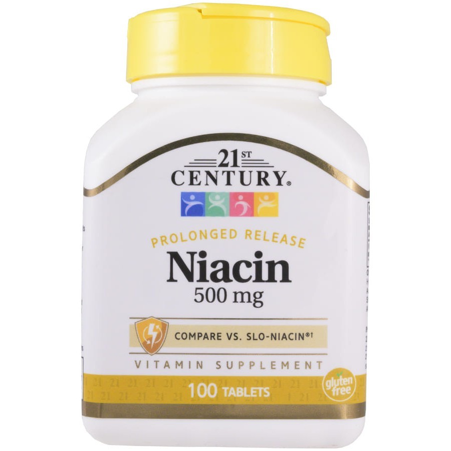 

Ниацин 21st Century Niacin 500 мг таблетки 100 шт., Niacin