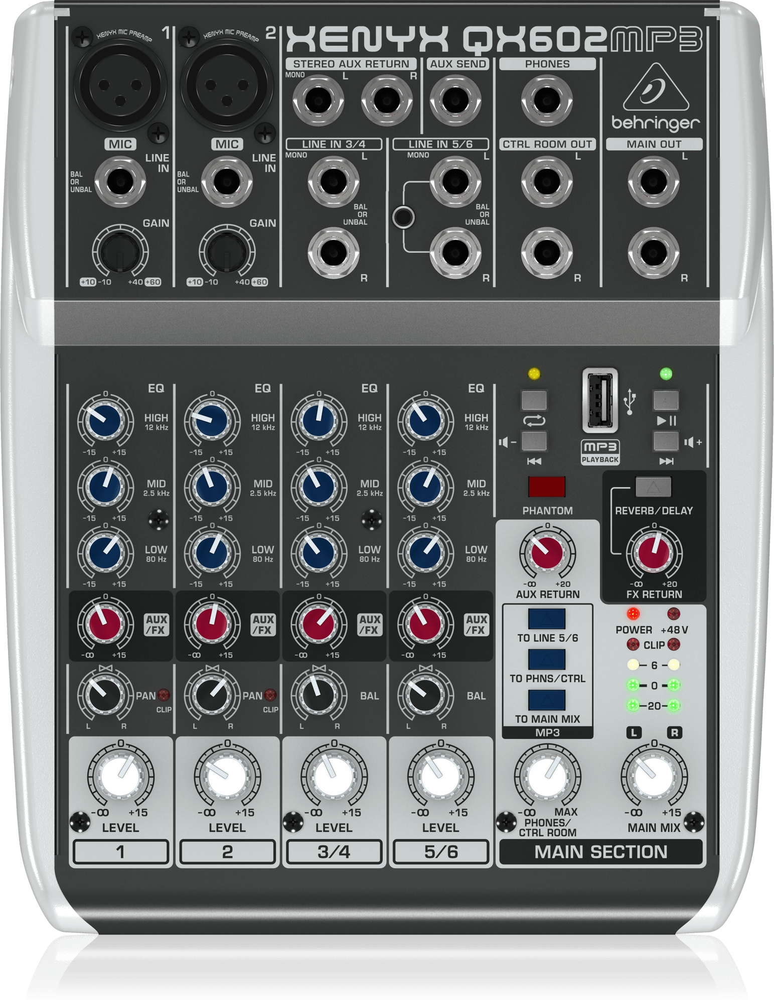 Микшер Behringer Xenyx QX602MP3