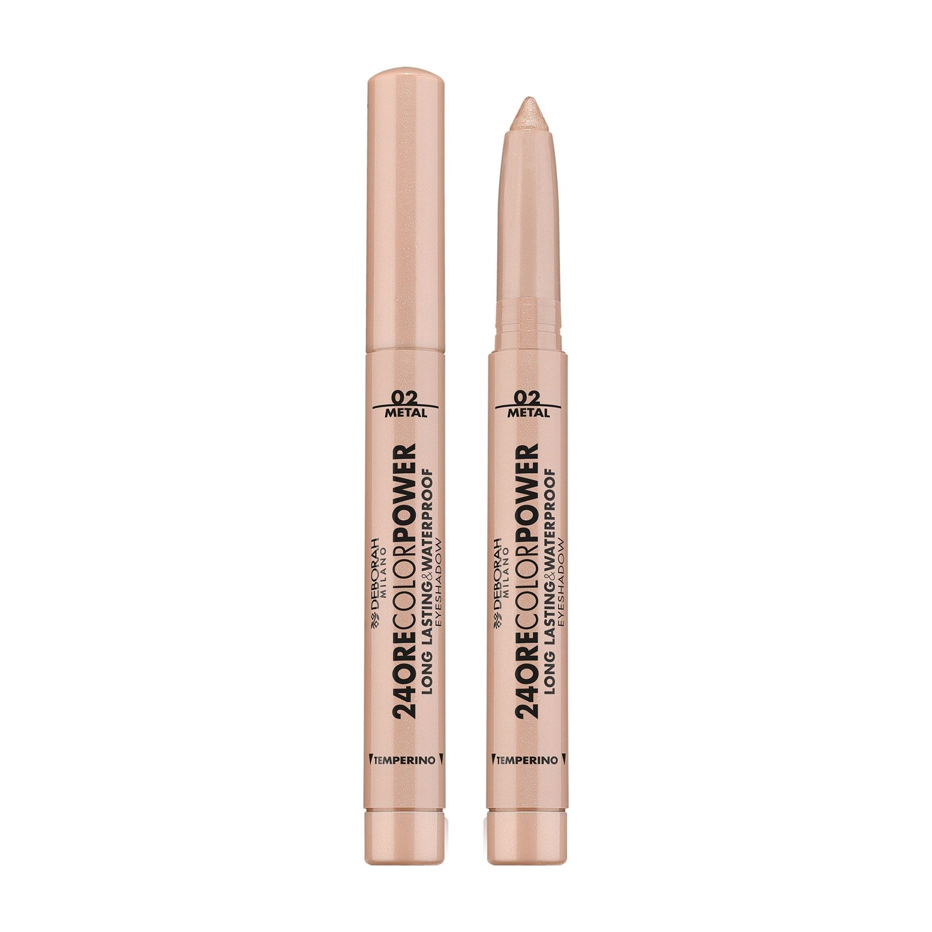 

Тени-карандаш Deborah Milano 24 Ore Color Power Eyeshadow, №02 Светло-золотой, 1,4 г, Золотистый