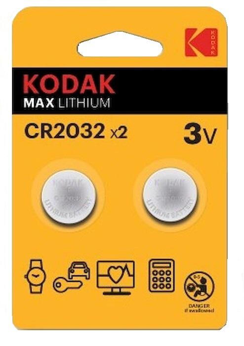 

Батарейка Kodak CR2032 2 шт, 2032