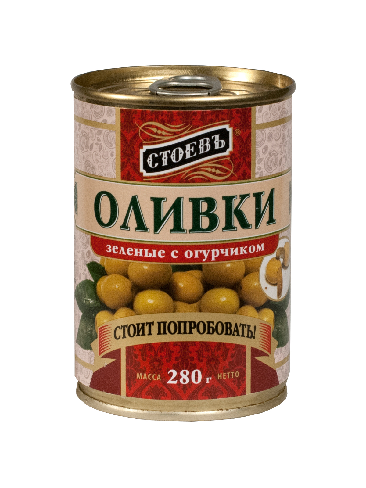 

Оливки Стоевъ с огурчиком 280 г