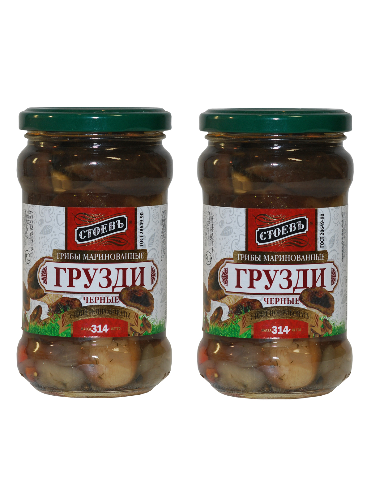 

Грузди Стоевъ маринованные 314 г 2 шт