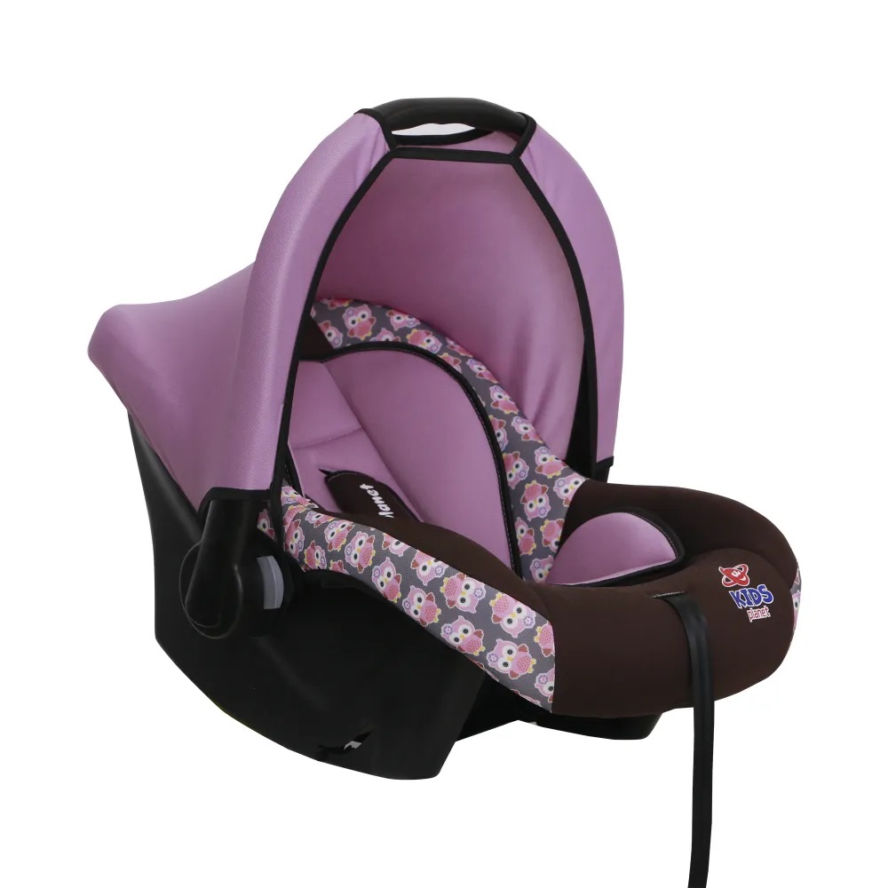 

Автолюлька детская SIGER Kids Planet Luna, группа 0+, 0-13 кг, 0-12 мес, розовые совы, Розовый