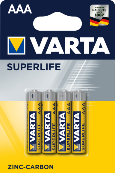 

Батарейка VARTA Superlife R03 AAA 4шт, Varta-4