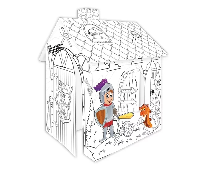 

Игровой картонный домик-раскраска Mochtoys Рыцарь