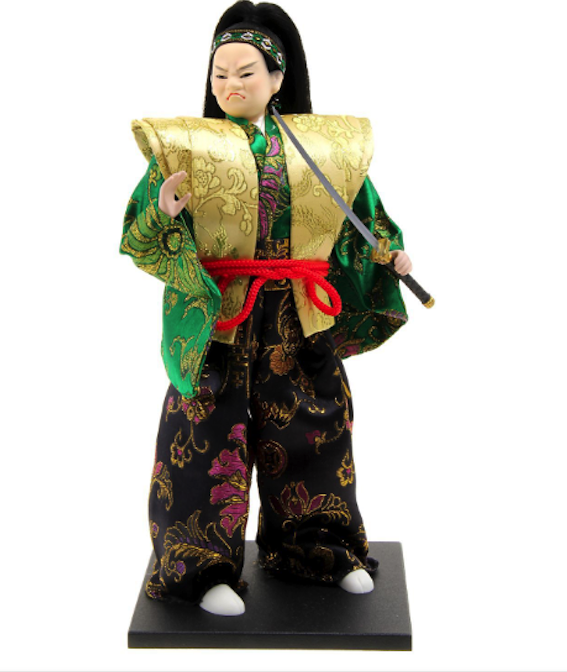 фото Кукла коллекционная sima-land самурай в кимоно и с повязкой