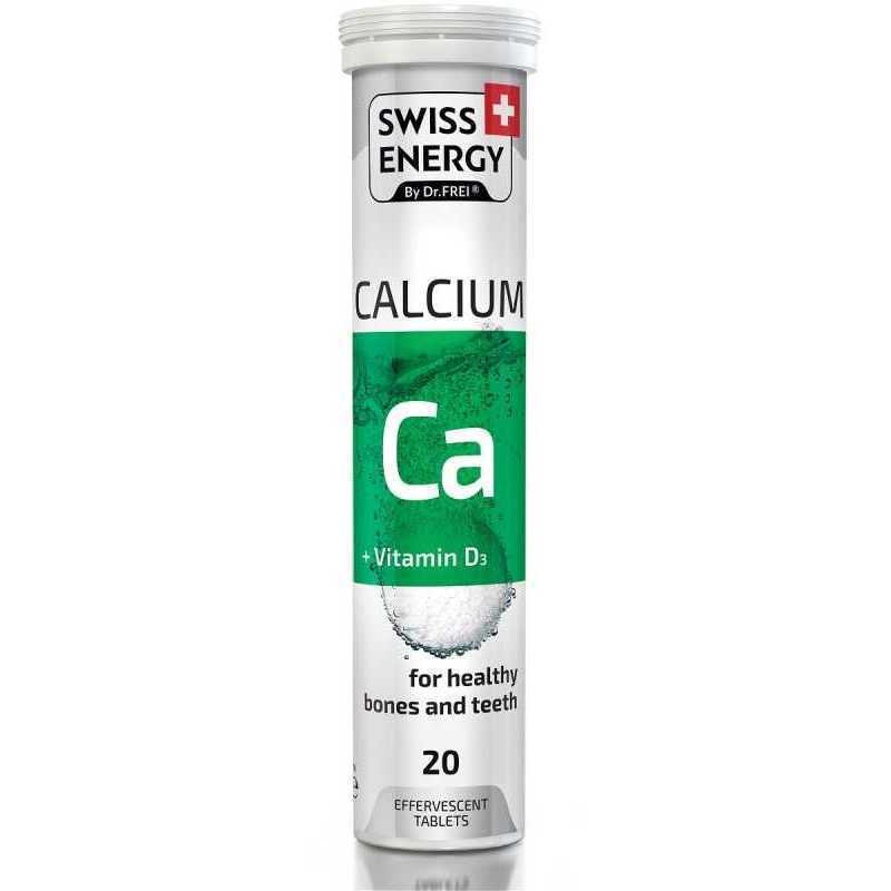 Купить Витамины Swiss Energy Кальциум+витамин Д3 таблетки шипучие 20 шт.