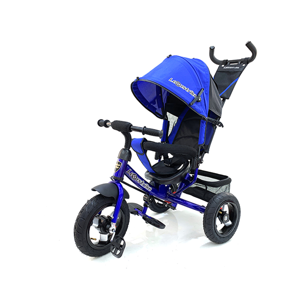 фото Велосипед трехколесный lexus trike синий, колеса надувные 12" и 10"