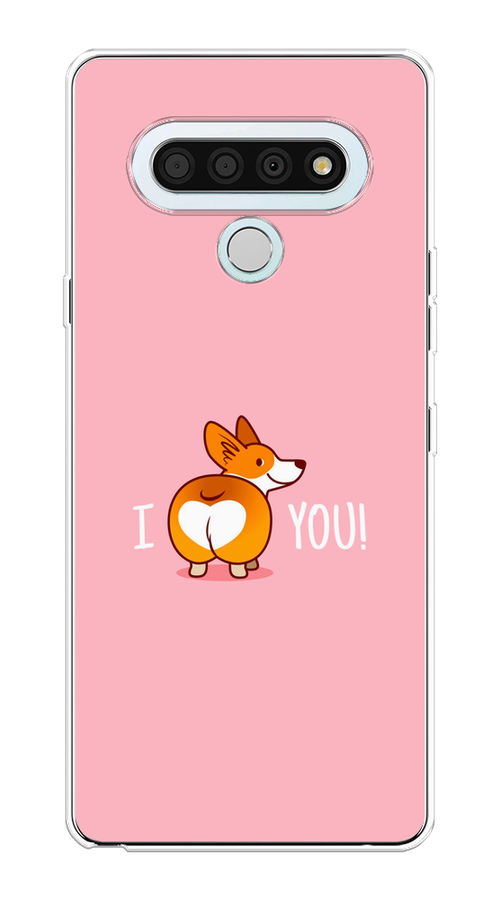 

Чехол на LG Stylo 6 "Корги I love you", Розовый;коричневый;белый, 84550-1