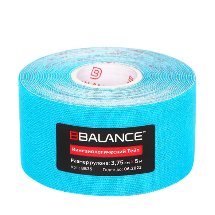 

Кинезиотейп BBTape #2 голубой 3,75 см x 5 м, #2