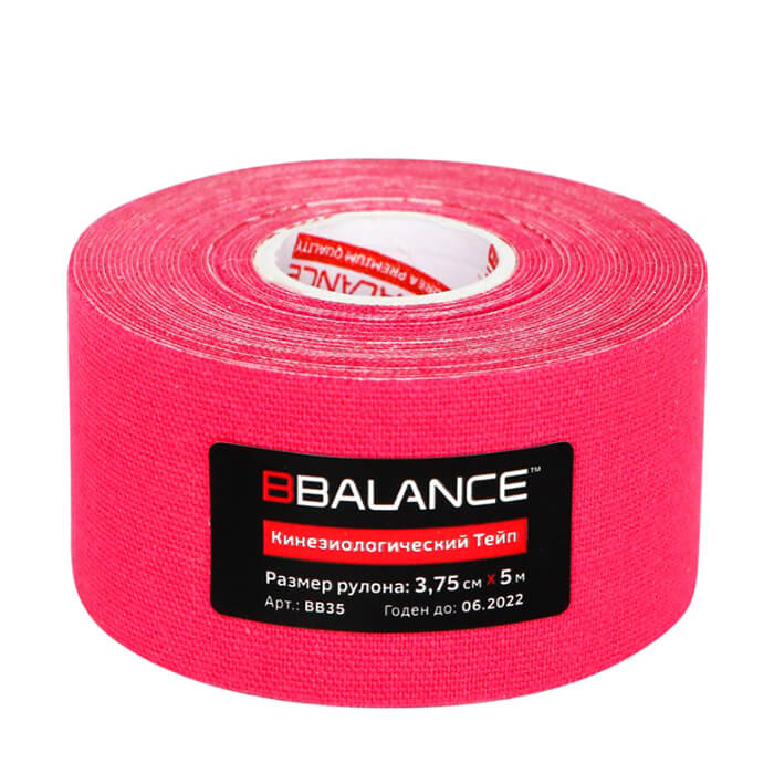 

Кинезиотейп BBTape #3 розовый 50 см, #3