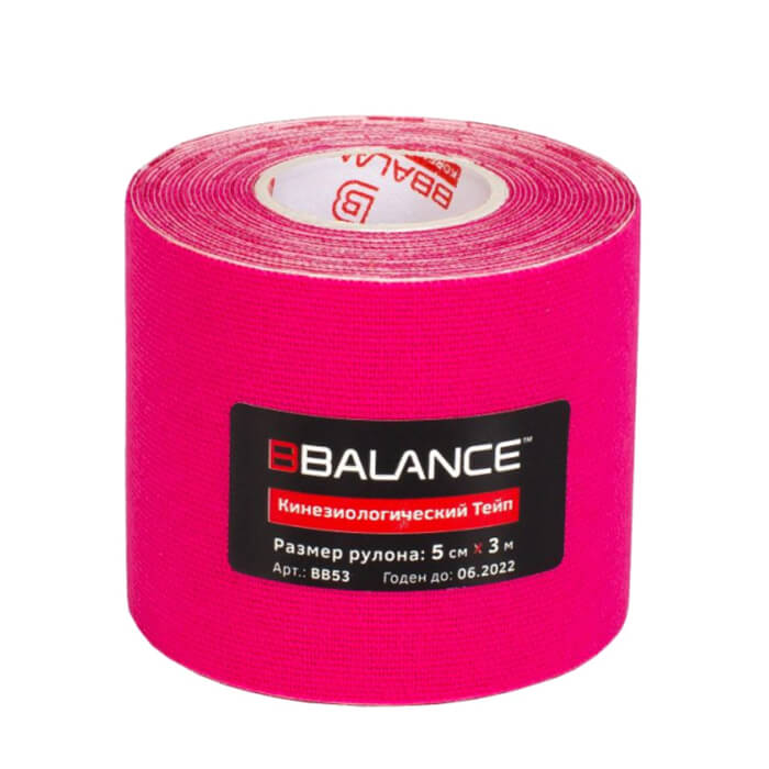 

Кинезиотейп BBTape #3 розовый 30 см, #3