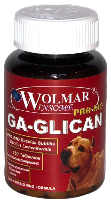 Wolmar Winsome Pro Bio Ga-Glican Синергический хондропротектор для собак, 180 таб