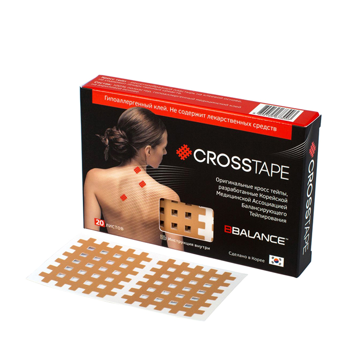 

Кинезиотейп BBTape Cross Tape бежевый 4,9 см, Cross Tape