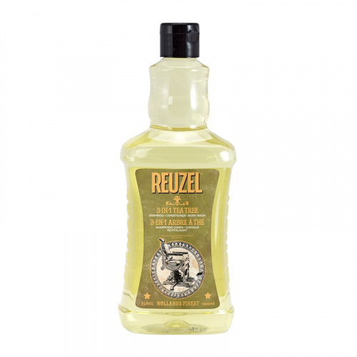 Шампунь для волос Reuzel 3 в 1 Tea Tree Shampoo 1000 мл мужской гель для душа тонизирующий doccia shampoo