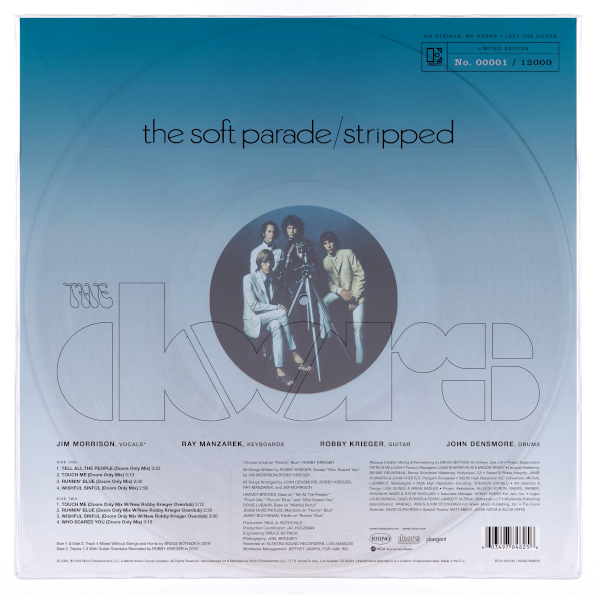 The Doors / The Soft Parade, Stripped (Limited Edition)(Clear Vinyl)(LP)