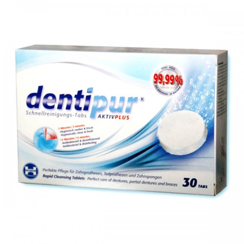 

Таблетки для очистки съемных зубных протезов Dentipur 30 шт