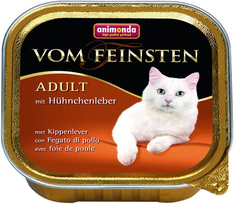 Консервы для кошек Animonda Vom Feinsten Adult, куриная печень, 32шт по 100г