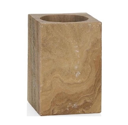 фото Andrea house стакан для зубных щеток marble vint, 6.5х6.5х10 см ba67093