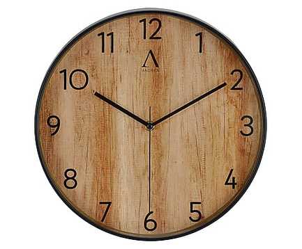 фото Andrea house часы настенные wood, 30х4.2 см ax16100