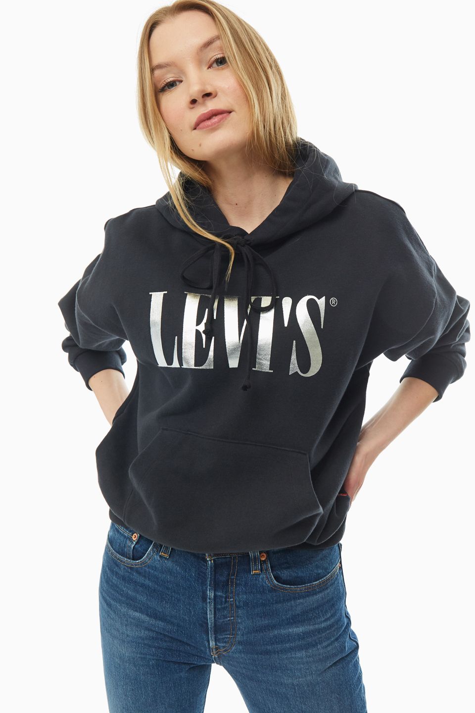 

Худи женское Levi's 85280001 черное M, Черный, 85280001
