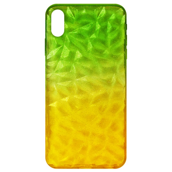 фото Чехол crystal krutoff для iphone xs max yellow/green