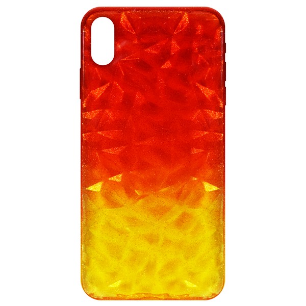 фото Чехол crystal krutoff для iphone xs max yellow/red