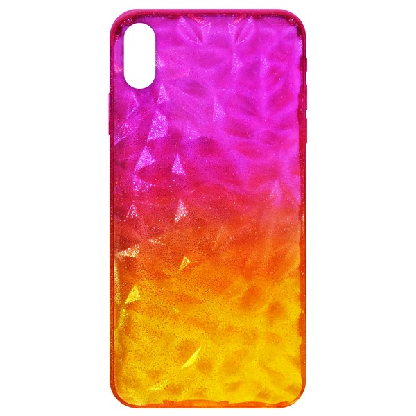 фото Чехол crystal krutoff для iphone xs max yellow/pink