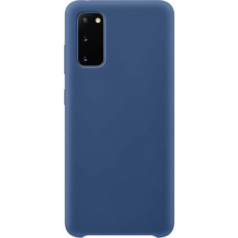 фото Чехол silicone для samsung galaxy s20 overlay (синий тонкий) ёmart